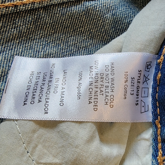 Great Smoky Los Angeles Button fly wideleg jeans size 13 Blue Denim - Picture 8 of 8